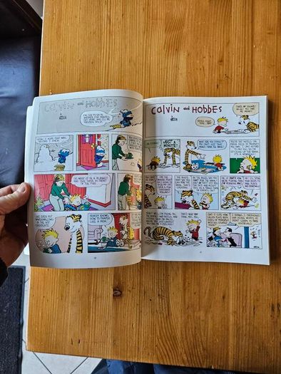 The Calvin And Hobbs X 2 Books. I X Lazy Sunday Book. 2 X There's Treasure Everywhere.  Both By Bill Watterson. Large Volume Paperback In Good Condition.  See Photos For Same