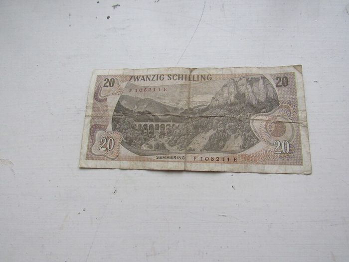 Austria 20 schilling note 1969