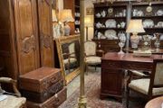 Excellent very tall brass Corinthian column standard lamp.