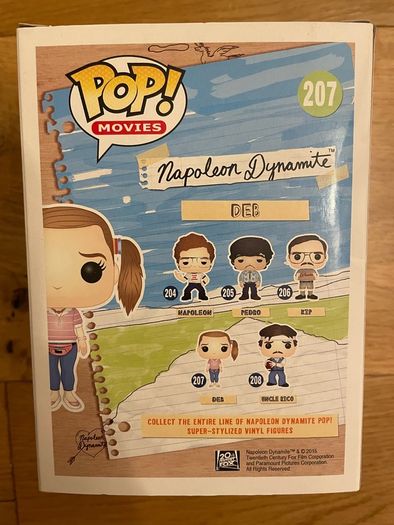 Vaulted Funko Pop! Deb #207. Napoleon Dynamite. Mint Condition