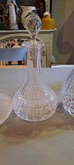 7 X Cut Crystal Decanters