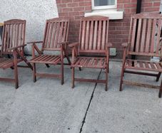 four recliner garden chairs
