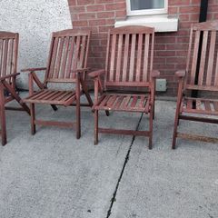 four recliner garden chairs