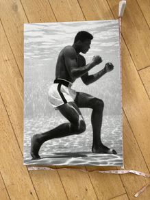 Muhammad Ali Canvas black & white, unique. REDUCED