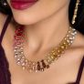 Oscar de la Renta Rainbow Crystal Necklace & Earrings Set Image 6