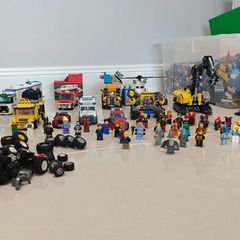 Huge LEGO Collection Bundle: City Vehicles, Minifigures, Manuals, Huge Tub of Bricks!