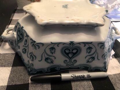 Rare antique burslem serving dish