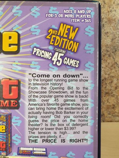 The price is right 2nd Edition board game family fun night 2003