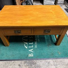 Dorsch 2 drawer coffee table rustic solid oak