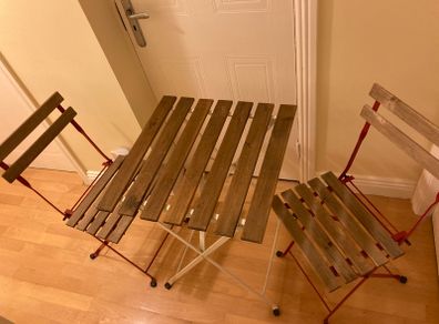 Folding table and chairs