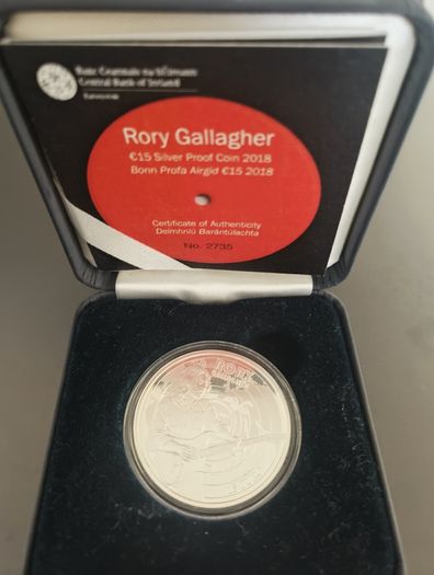 Rory Gallagher 15 Euro proof coin