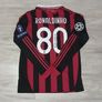 AC Milan 2009/10 Ronaldinho 80 Long Sleeve Home Jersey Size L BNWT Image 5