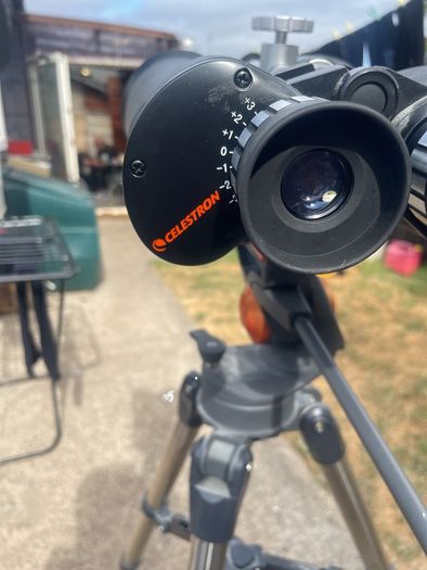 tripod and binoculars