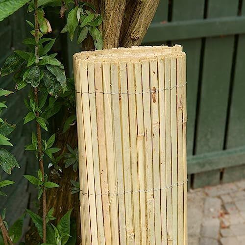 Bamboo Slat Fencing Screening Roll for Garden Privacy Outdoor - 3m x 1.8m