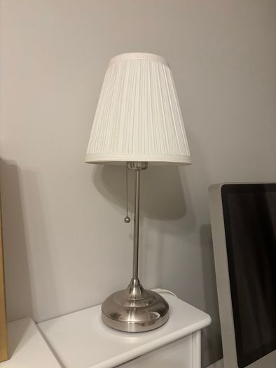 IKEA ARSTID table lamp nickel/silver coloured