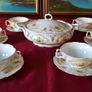 37 Piece Royal Albert September Song Gold Gilt Bone China Dinner Service / Set For 6 Person Setting Made In England Antique Rare And Hard To Find Image 6