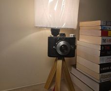 unique handmade vintage camera lamp