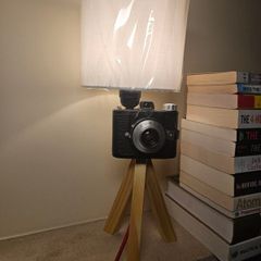 unique handmade vintage camera lamp