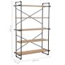 Bookcase Solid Firwood and Steel 120x42x180 cm Image 2