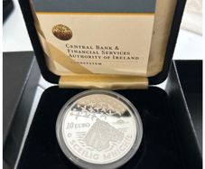 Ten euro silver  proof  coin 2008. Skellig michael.