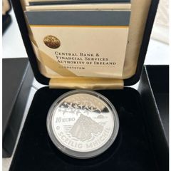 Ten euro silver  proof  coin 2008. Skellig michael.
