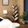 New 8-Tier Rustic Brown Floor Standing Tree Bookshelf Display Shelf - FREE P&P Image 3