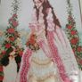 Handmade Cross Stitch Embroidy - Girl with dog Image 3