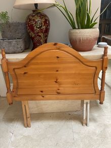 Good Solid Single Pine Wooden Headboard - Can Deliver