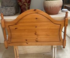 Good Solid Single Pine Wooden Headboard - Can Deliver