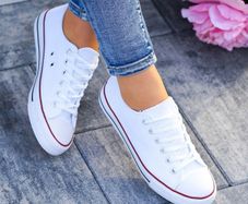 White lace-up sneakers size 3-8