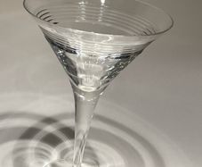 Vintage Edinburgh crystal Orbit martini glass
