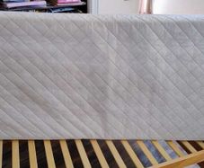 Wooden Oak Cot Bed With Mattress