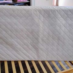 Wooden Oak Cot Bed With Mattress