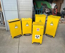 Fire-Retardant Yellow Clinical / Healthcare Bin