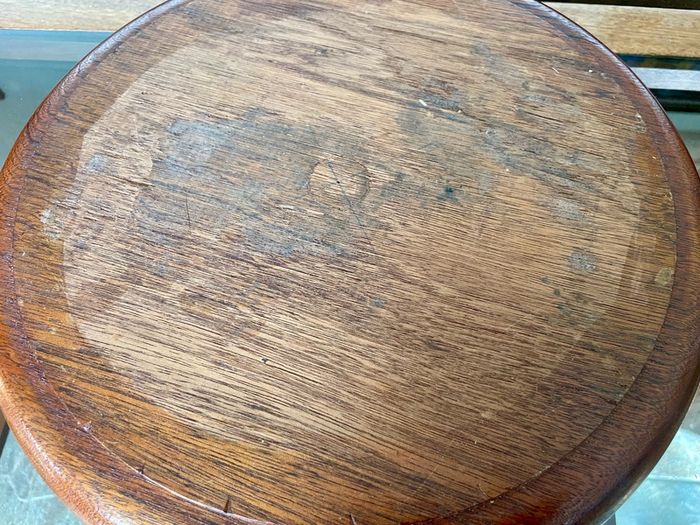 Magnificent Vintage Wide Wooden Turned Shallow Fruit Salad Bowl 1950s 1960s