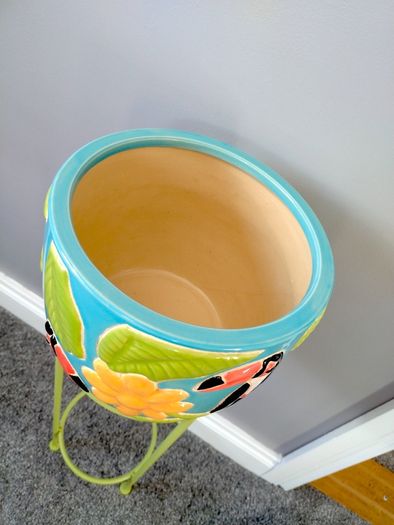 Heavy Ceramic Tropical Plant Pot