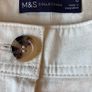 Ladies Cream Linen Mix Trousers by Marks&Spencer Image 2