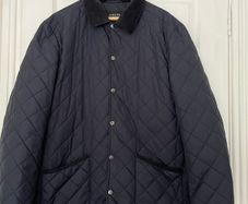 Jaeger Men's Quilted Jacket - Size M - Navy - Classic Heritage Style