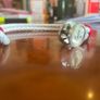 Gold-Plated Nautical Charm White Leather Bracelet Image 2
