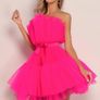 Tulle Neon Pink Mini Dress size S Image 3