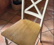 Solid oak chairs.