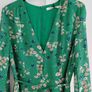 Green dress with floral detail Image 3