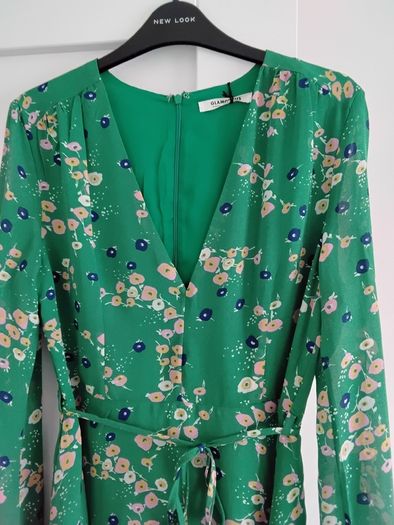 Green dress with floral detail