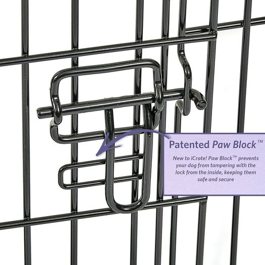 Pets 61 cm  Single Door Folding Dog Crate with Divider Panel, Leak Proof Tray  Secure Latches  Metal Wire Kennel for Small Breeds  Portable, Durable  Easy to Assemble