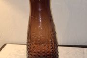 Vintage textured French carafe glass