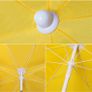 1.6m Beach Umbrella with Cover, Portable Tilting Garden Parasol Umbrella, Garden Umbrella for Beach/Pool/Patio, Round Sunscreen UV20+ Yellow Image 3