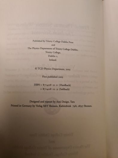 Walton 1903-1995.the Irish Scientist. By Ernest Thomas SINTON. FIRST EDITION.