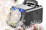 Bubble Machine, Automatic Bubble Blower 15000+ Bubbles Per Minute, Bubble Machine for Kids Toddler, Portable Bubble Maker with 2 Speeds, Outdoor Bubble Toys for Parties, Birthday, Wedding