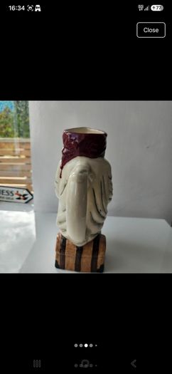 Vintage Roy Kirkham Pottery Scrooge Toby Jug Character Mug  Staffordshire Earthenware