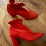 Red leather hill boots Image 2